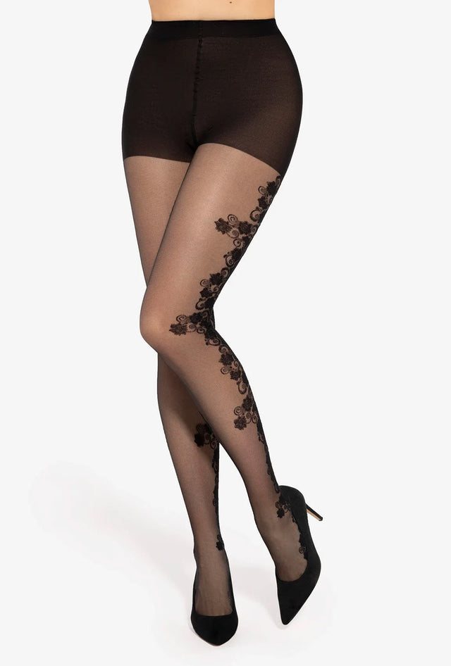 Gatta Floral No. 03 - 50 DEN semi-blickdichte
