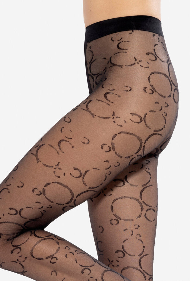 Gatta Frigga - Damenstrumpfhose mit modischem Bubblemuster