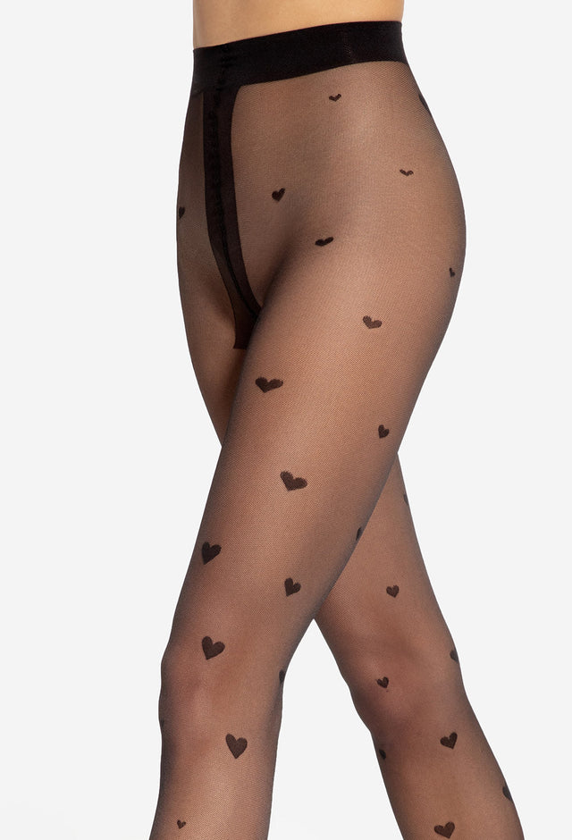 Gatta Funny 13 - 20den Damenstrumpfhose mit Herzen - Tights