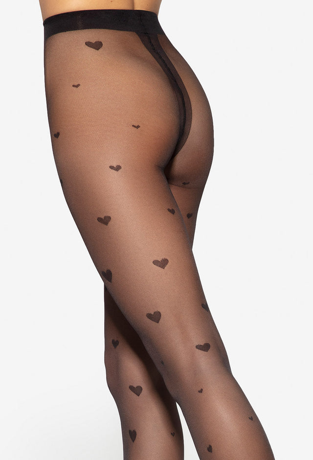 Gatta Funny 13 - 20den Damenstrumpfhose mit Herzen - Tights