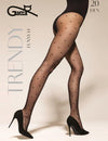 Gatta Funny No. 14 – 20 DEN Strumpfhose mit modischen Polka-Dots - Nero / S