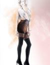 Gatta Girl-Up 23 | 20/60den | gemusterte Strumpfhose - Nero / S