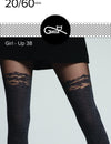 Gatta Girl Up 38 | 20/60den | Collant à motif au-dessus du genou - Mel. Nero / M