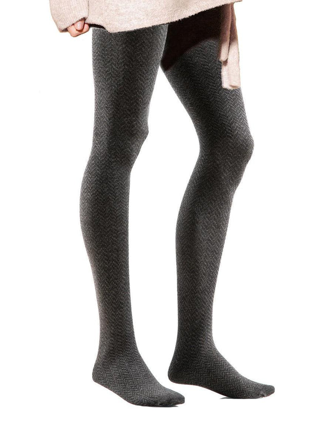 Gatta Italia Design 02 | Strumpfhose mit Fischgrätenmuster - GATTA FASHION