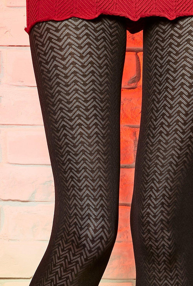 Gatta Loretta 117 | 50DEN | gemusterte Strumpfhose Fischgrätenmuster - GATTA FASHION