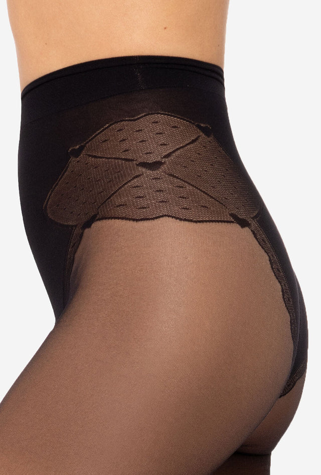 Gatta Lovely 08 - Strumpfhose mit Strapse und Jacquard
