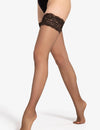 Gatta Silver Party 17 - collant glitterati 20den - Nero-Argento / S