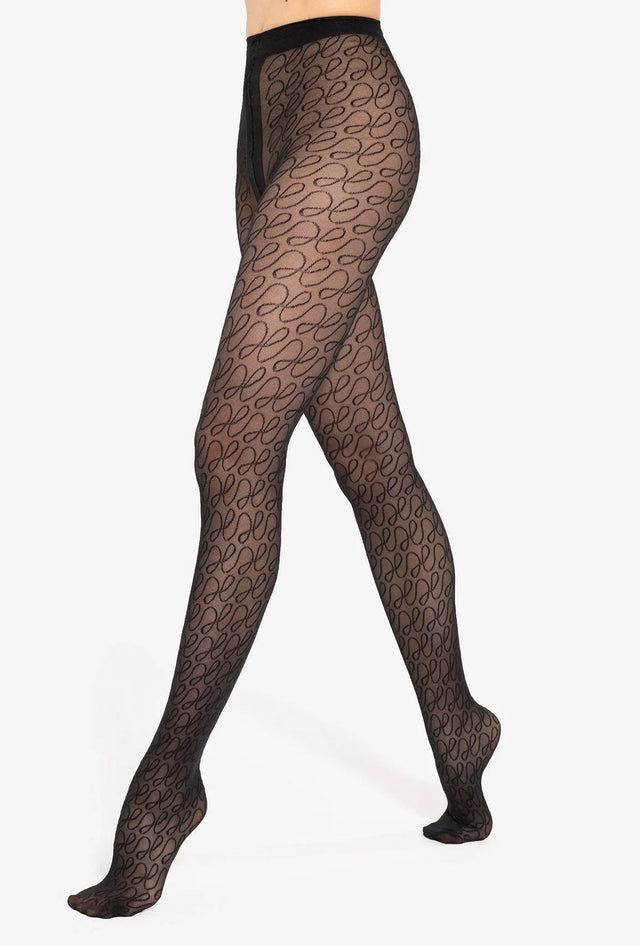 Gatta Modern No. 11 – Damenstrumpfhose mit kalligraphischem