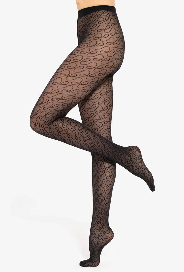 Gatta Modern No. 11 – Damenstrumpfhose mit kalligraphischem