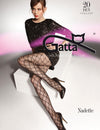 Gatta Nadette 01 | 20DEN | wzorzyste rajstopy - Czarny / S