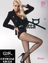 Gatta Ronna 16 | 20DEN | wzorzyste cienkie rajstopy - Czarny / S