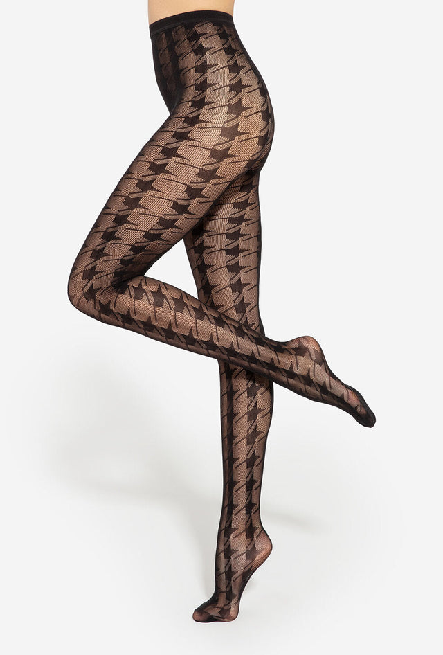 Gatta Runway 05 - Damen Netzstrumpfhose mit Hahntritt