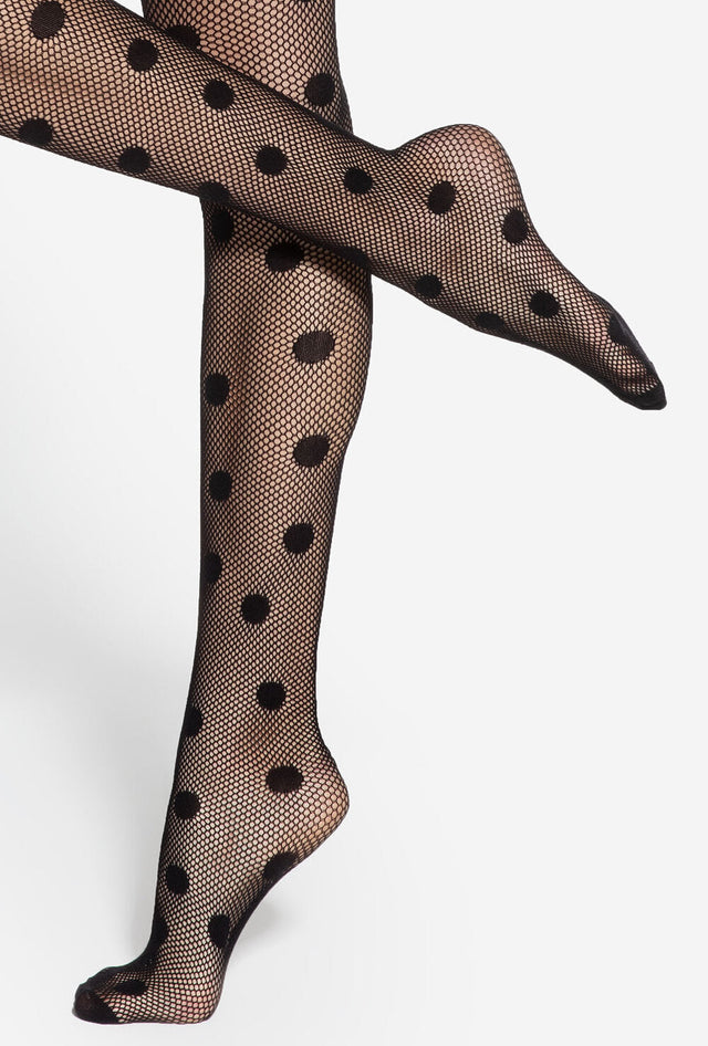 Gatta Runway 08 - gepunktete Netzstrumpfhose - Tights