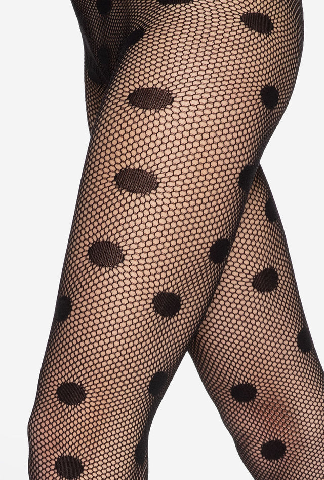 Gatta Runway 08 - gepunktete Netzstrumpfhose - Tights