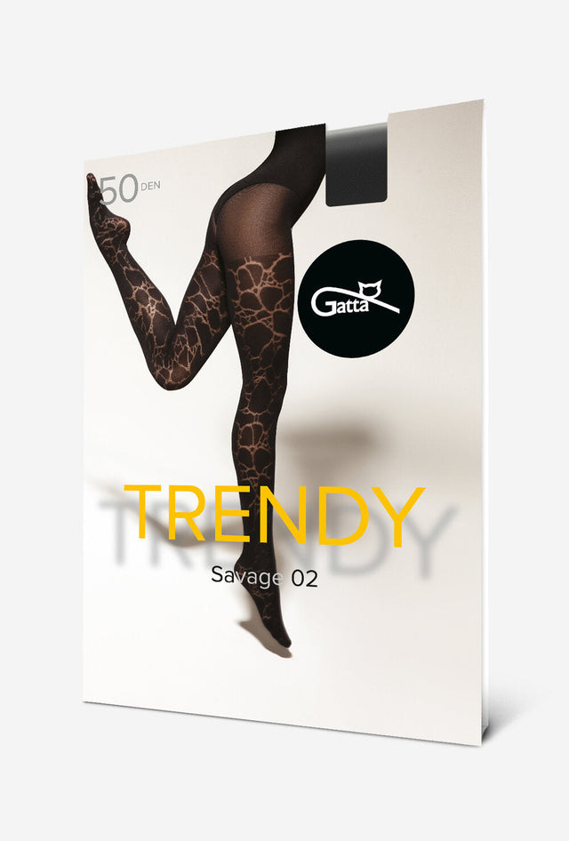 Gatta Savage 02 50den Damenstrumpfhose mit Muster - Tights