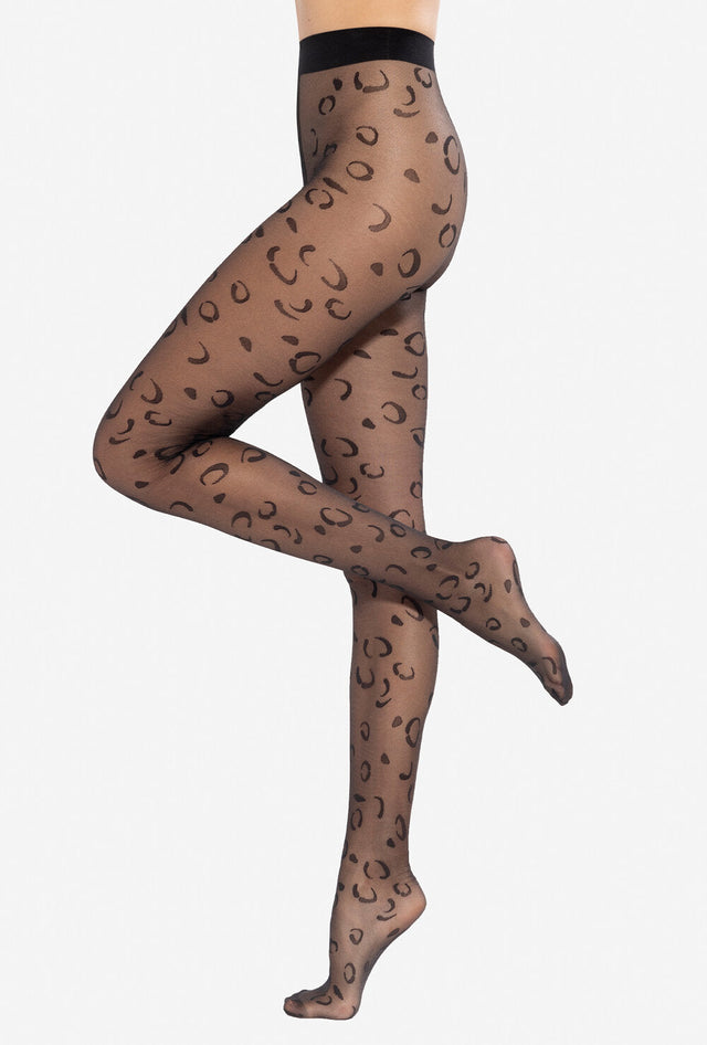 Gatta Tracy 01 - 20den Damenstrumpfhose Leo Muster - Nero