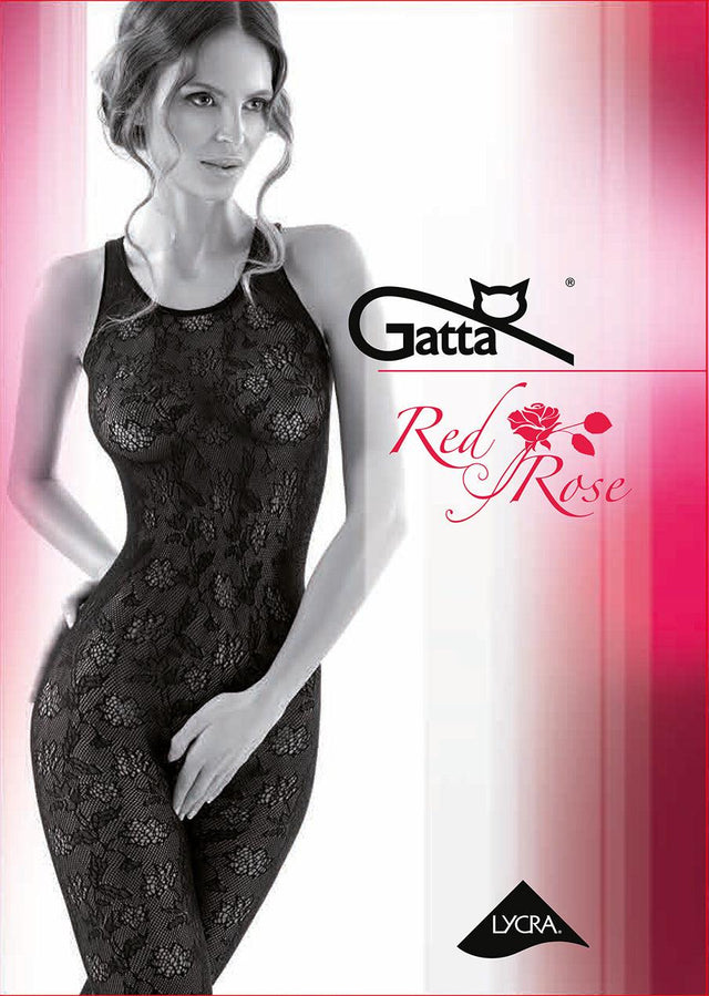 Gatta Red Rose 03 | Bodystocking - GATTA FASHION