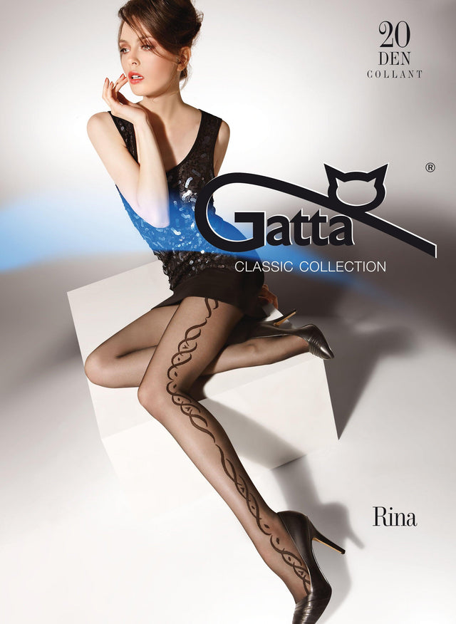 Gatta Rina Fantasia 01 | 20DEN | Feinstrumpfhose mit Naht - GATTA FASHION