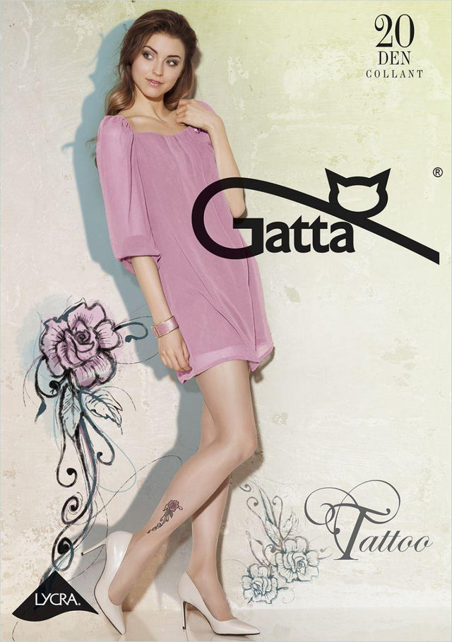 Gatta Tattoo 24 | 20DEN | gemusterte Strumpfhose - GATTA FASHION