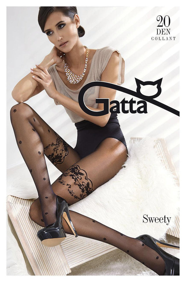 Gatta Sweety 08 | 20DEN | gemusterte Strumpfhose - GATTA FASHION