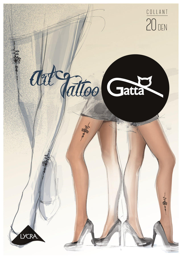 Gatta Art Tattoo 01 | gemusterte Strumpfhose - GATTA FASHION