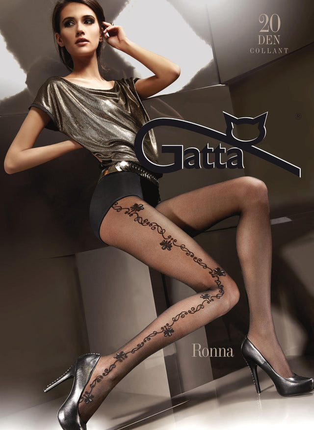 Gatta Ronna 18 | 20DEN | gemusterte Feinstrumpfhose - GATTA FASHION