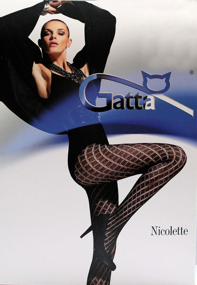 Gatta Nicolette 27 | gemusterte Netzstrumpfhose aus Baumwolle - GATTA FASHION