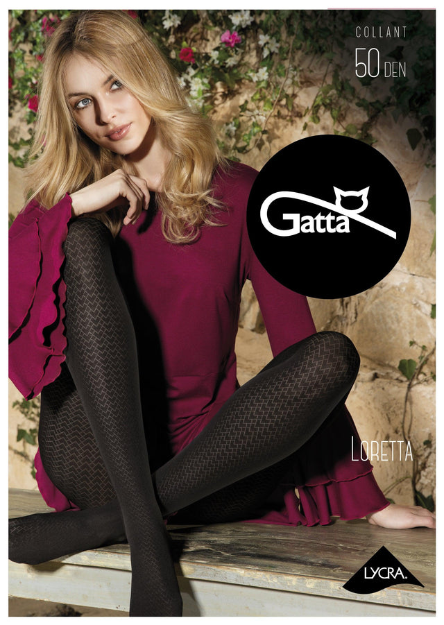 Gatta Loretta 110 | 50DEN | karierte Strumpfhose mit Netzmuster - GATTA FASHION