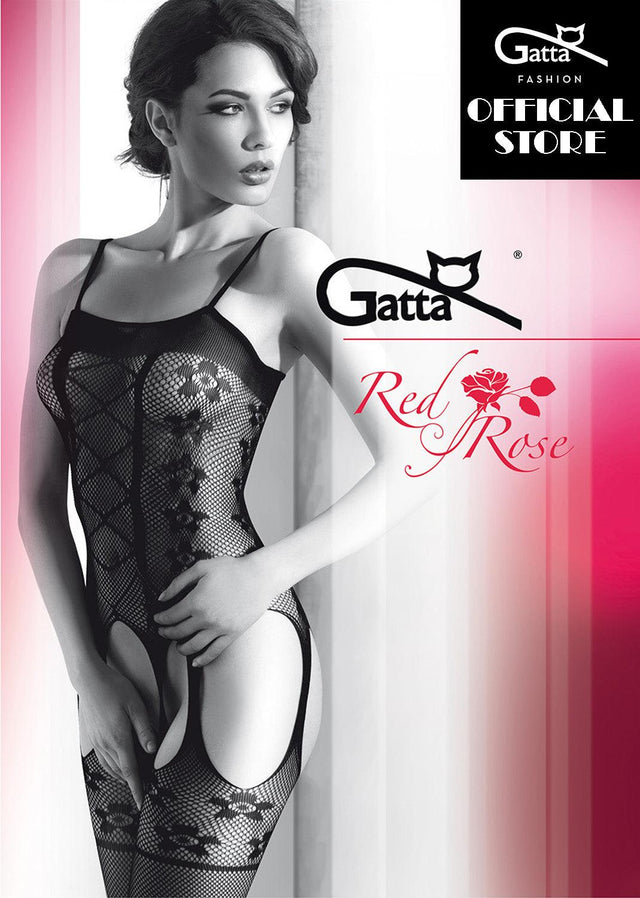 Gatta Red Rose 06 | Bodystocking - GATTA FASHION