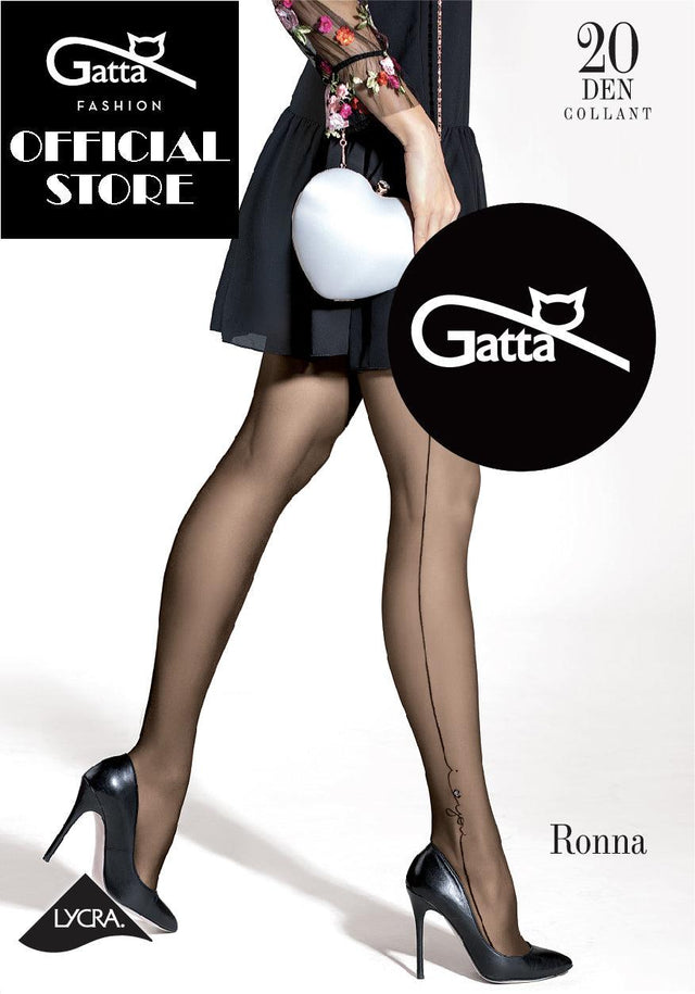 Gatta Ronna 28 | 20DEN | Feinstrumpfhose mit Naht I love you - GATTA FASHION