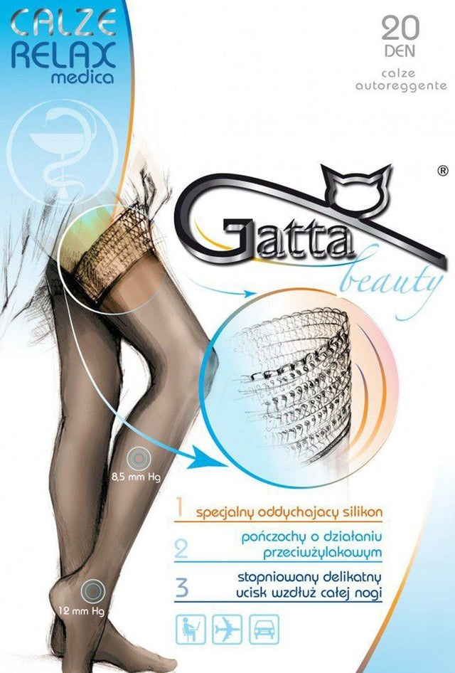 Gatta Beauty Calze Relax Medica 20DEN | halterlose Kompressionsstrümpfe - GATTA FASHION