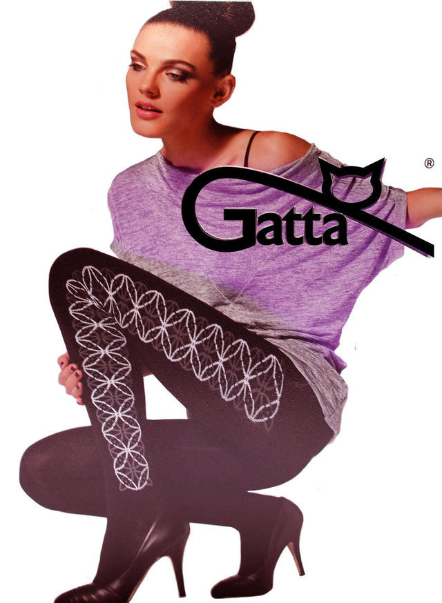Gatta Carena 08M | gemusterte Strickstrumpfhose - GATTA FASHION