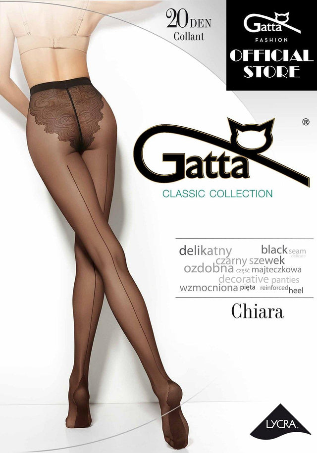 Gatta Chiara Classic | 20DEN | Feinstrumpfhose mit Naht - GATTA FASHION