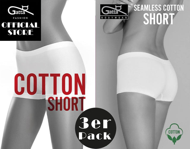 Gatta Cotton Short | 3er Vorteilspack | Damen Baumwollunterwäsche - GATTA FASHION