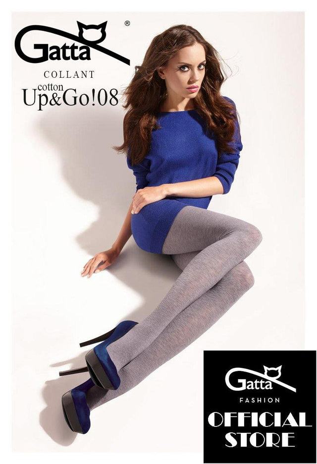 Cat Tights - Opaque Patterned Tights - 60 den - COLETTE CAT 02 - Gatta Wear