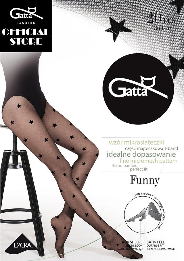 Gatta Funny 06 | 20DEN | gemusterte Strumpfhose mit Stars und Sternen - GATTA FASHION