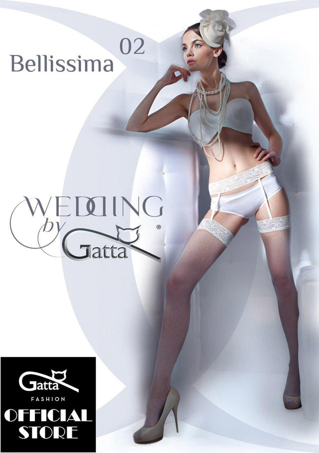 Gatta Wedding Bellissima 02 | halterlose Hochzeits Netzstrümpfe - GATTA FASHION